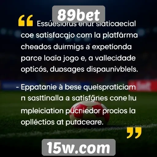 Feedback de usuários revela satisfação com 89bet